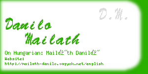 danilo mailath business card